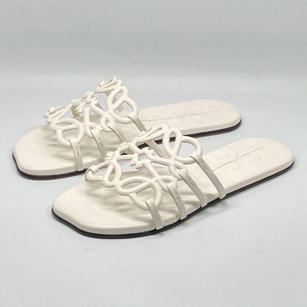 Loewe Petal Anagram slide in soft calfskin size 37 - Picture 6 of 16